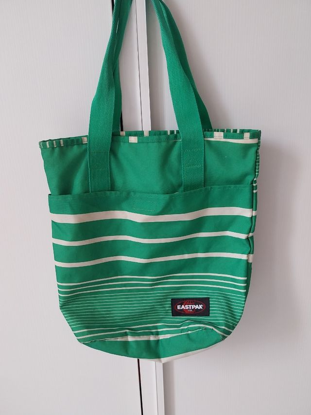 Eastpak - Borsa sportiva verde a righe