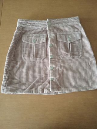 Mini Falda pana beige Pull&Bear