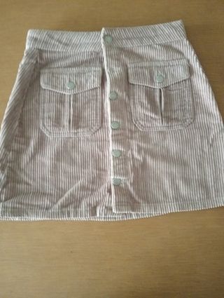 Mini Falda pana beige Pull&Bear