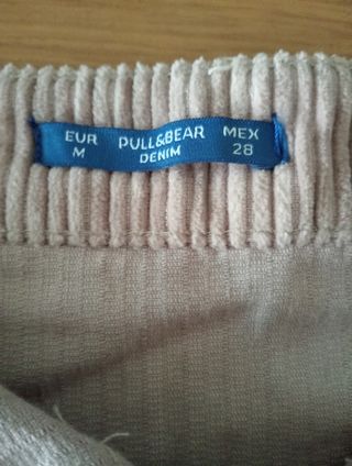 Mini Falda pana beige Pull&Bear