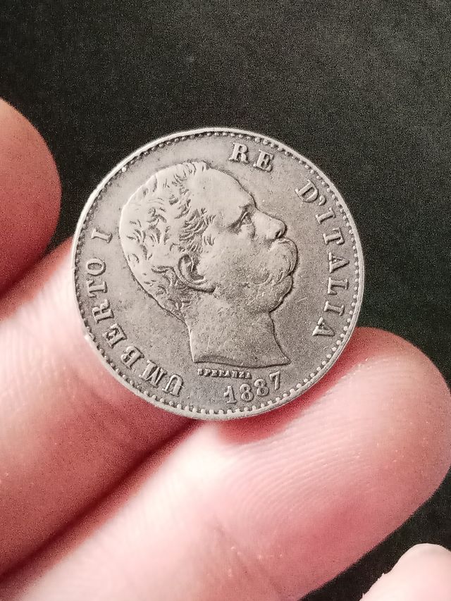 1 Lira Italia 1887 Regno d'Italia Milano