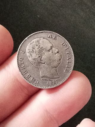 1 Lira Italia 1887 Regno d'Italia Milano