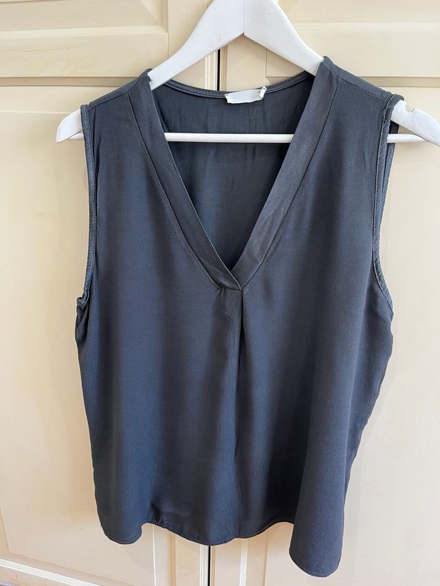 Top gris sin mangas - Talla única