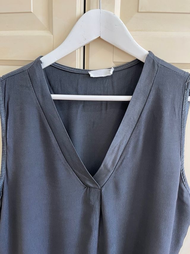 Top gris sin mangas - Talla única