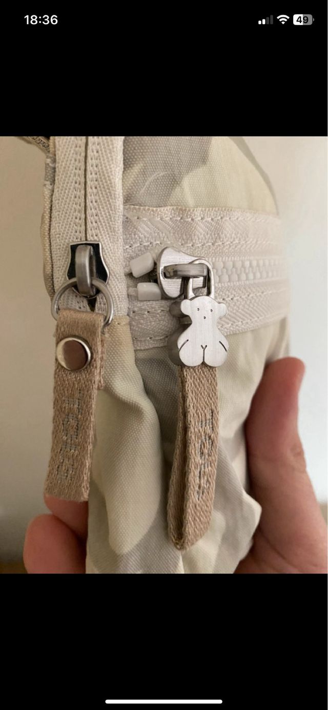 Bolso Tous beige y gris