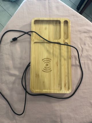 Base ricarica wireless in bambù