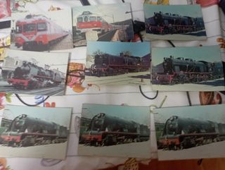 Postales Renfe antiguas: trenes