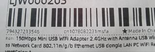 Adaptador Wifi USB con antena