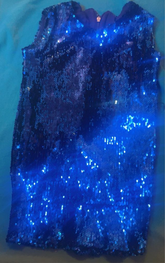 Vestido lentejuelas azul marino 2/3 ańos
