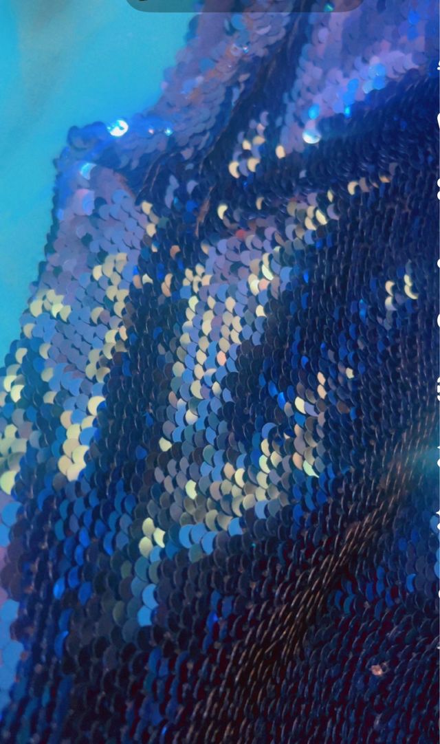 Vestido lentejuelas azul marino 2/3 ańos