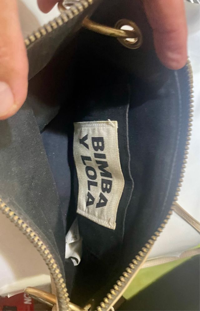 Bolso BIMBA Y LOLA beige, alta gama de segundamano