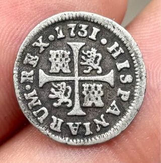 Moneda PLATA 1/2 Real 1731 Madrid. FELIPE V 
