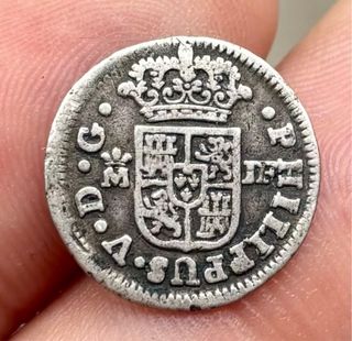 Moneda PLATA 1/2 Real 1731 Madrid. FELIPE V 