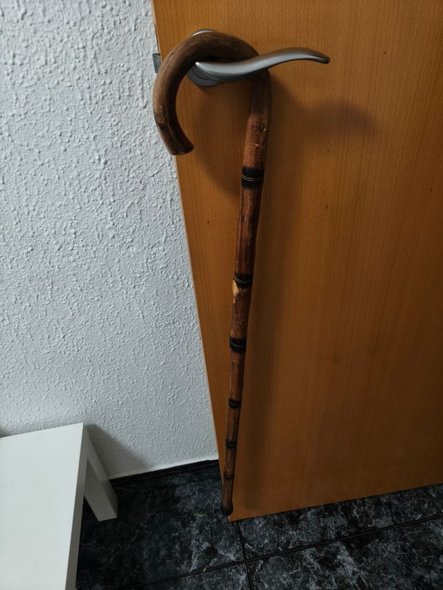 Bastón madera tallado - Caña