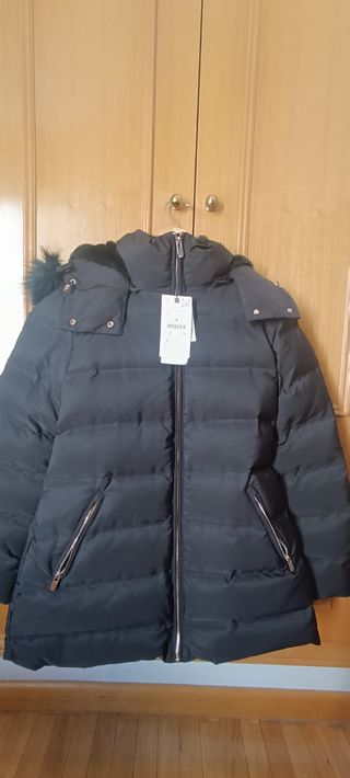 Cazadora plumas mujer zara 