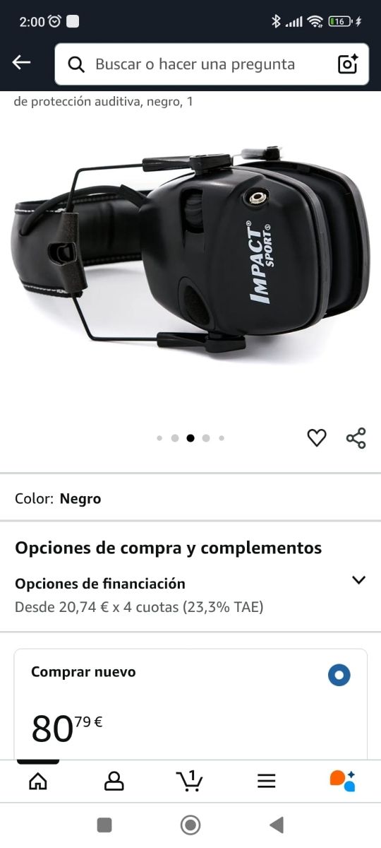 Auriculares tácticos Impact Sport