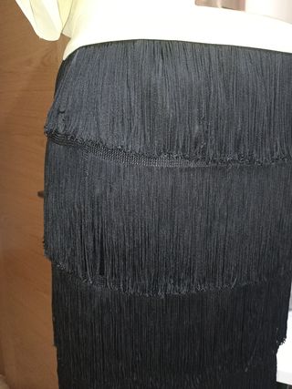 Vestido fiesta negro y amarillo