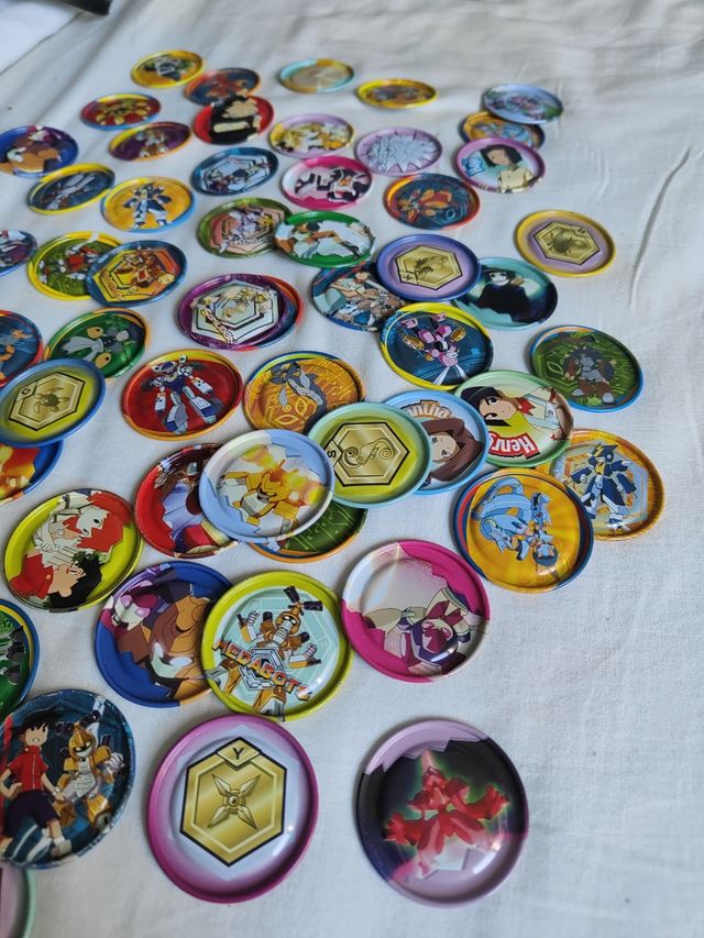 63 Tazos Medabots de metal de 1999