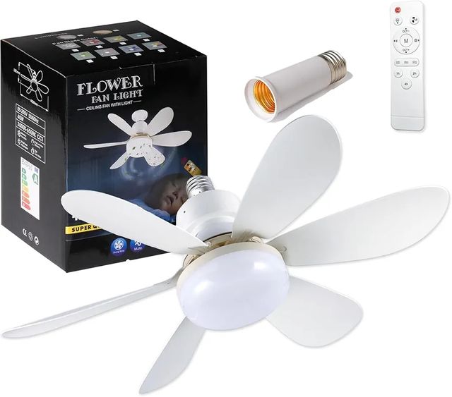 Ventilador techo LED 20.5" con mando
