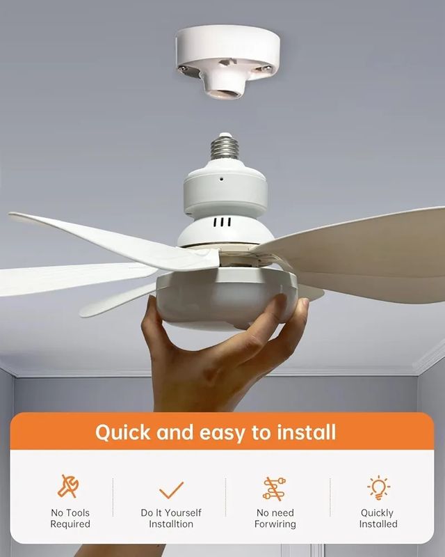 Ventilador techo LED 20.5" con mando