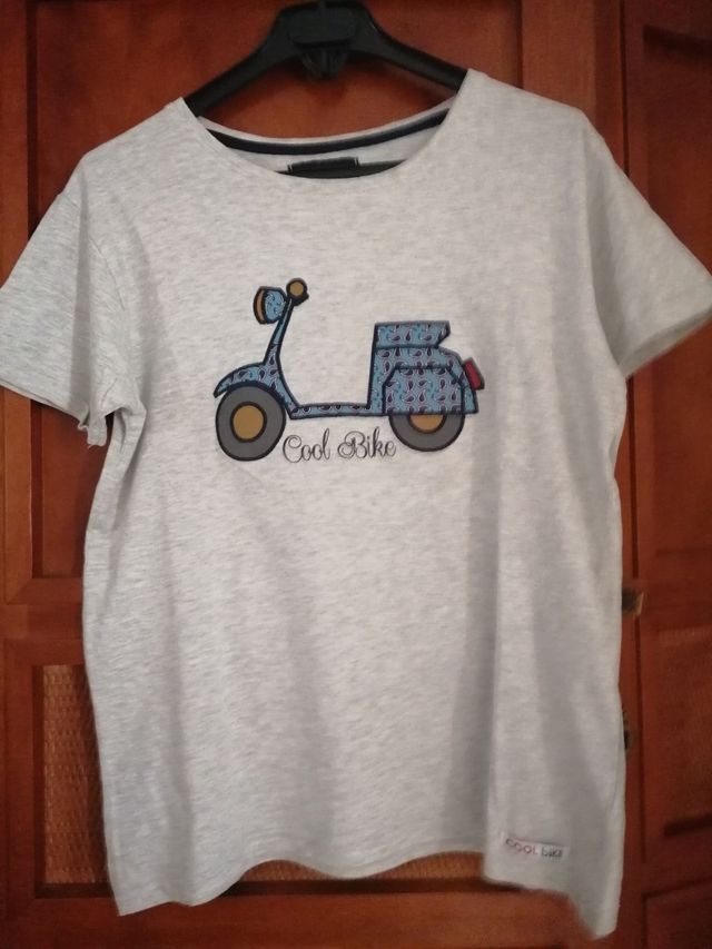 Camiseta gris Cool Bike Hombre - Talla M. (unisex)