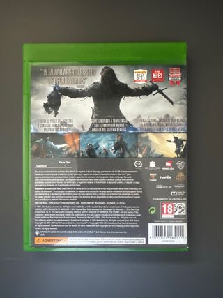 Sombras Mordor Xbox One