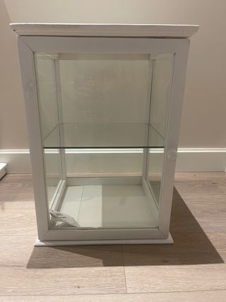 Vitrina blanca con cristal - 40x40x45cm