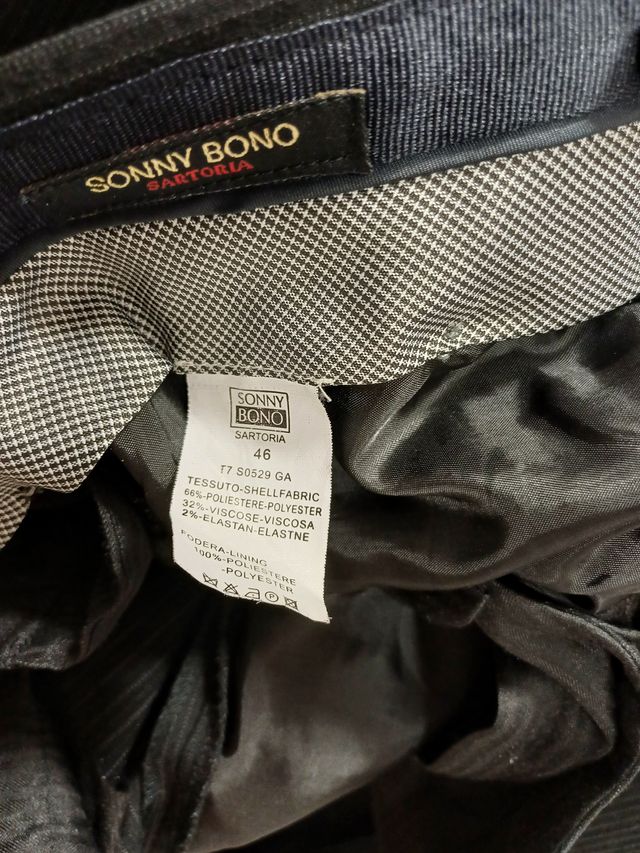 Vestito completo nero da uomo Sonny Bono
