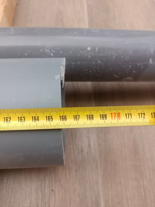 Tubo  PVC 11cm x165cm de largo
Tubo pvc7,5cmx224cm