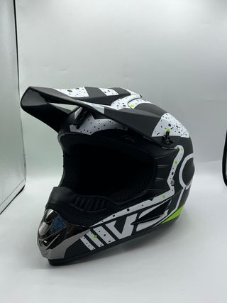 Casco Motocross Negro Verde