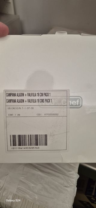 Campana Aladin c/válvula 18cm