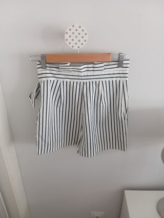 Bermudas Zara rayas azul blanco