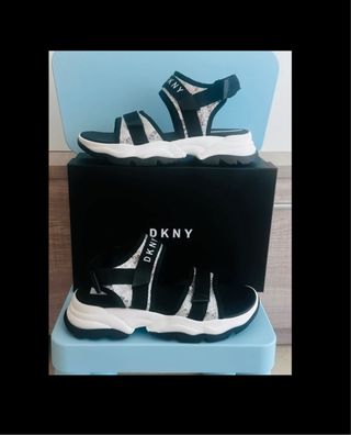 Sandalias DKNY negras c/lentejuelas