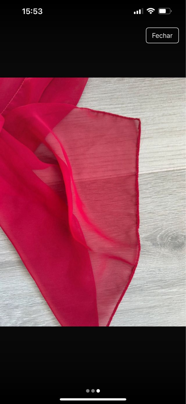 Lenço de Chiffon Vermelho