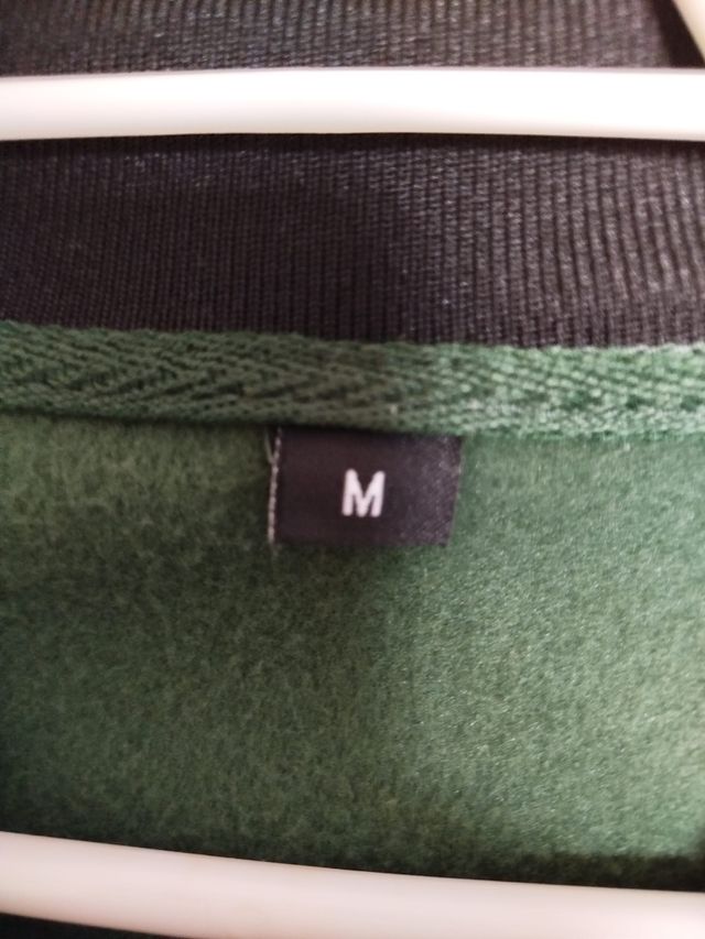 Chaqueta universitaria verde y blanca - Talla M