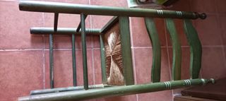 Silla ratán de madera.2o2