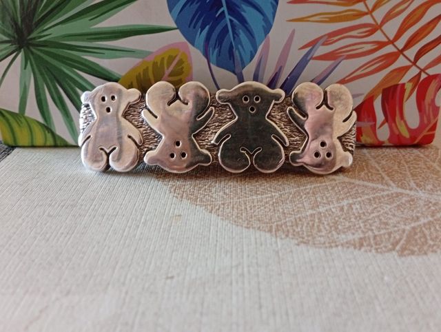 Coletero Tous plata - Osito