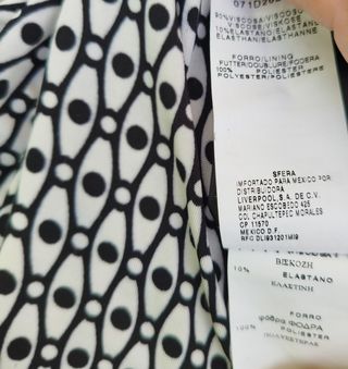 Vestido Sfera L - blanco/negro