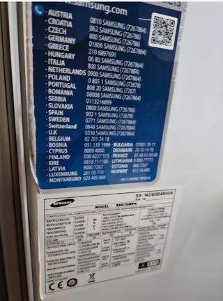 3 Baldas y una barandilla Samsung RSH7UNPN frigo