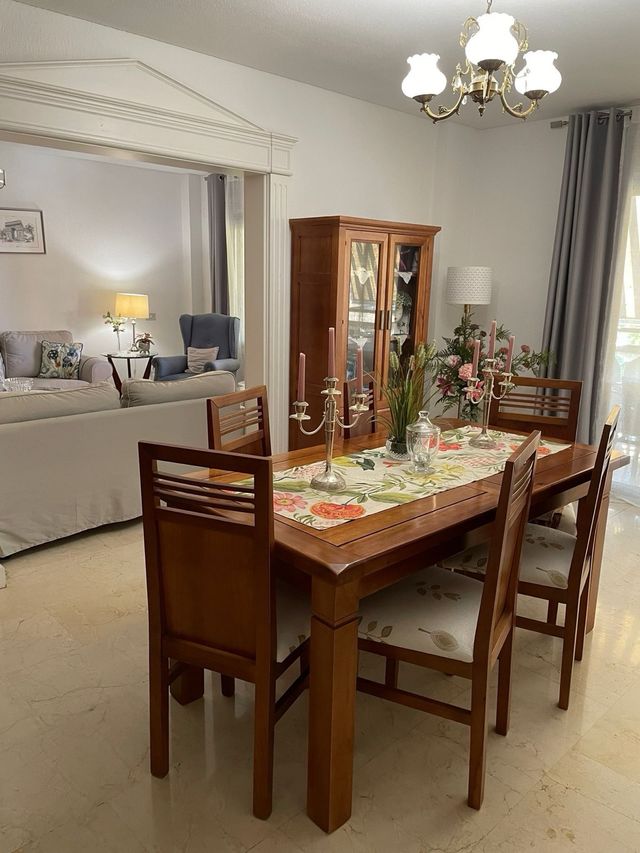 Comedor madera maciza 6 sillas