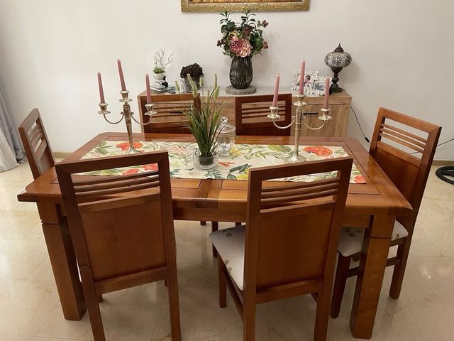 Comedor madera maciza 6 sillas