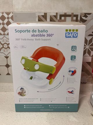 Asiento bañera bebé - Rojo-Verde