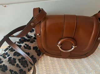 Bolso bandolera Zara marrón