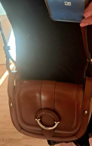 Bolso bandolera Zara marrón