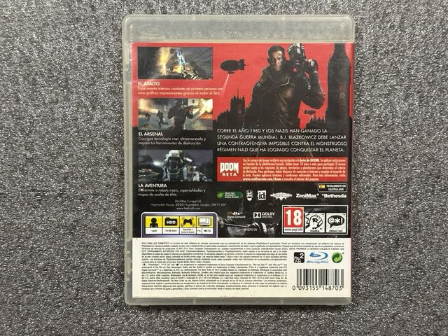 Wolfenstein The New Order PS3 Pal Spagna COMPLETO