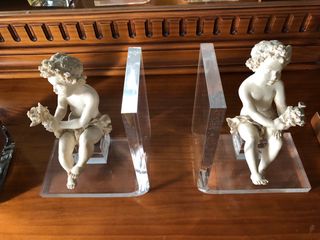 Sujetalibros Angelitos - Acrílico y Porcelana
