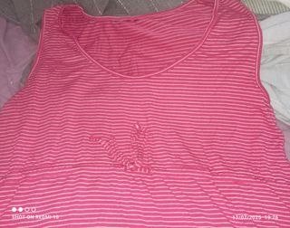 Camiseta rayas rosa-blanca