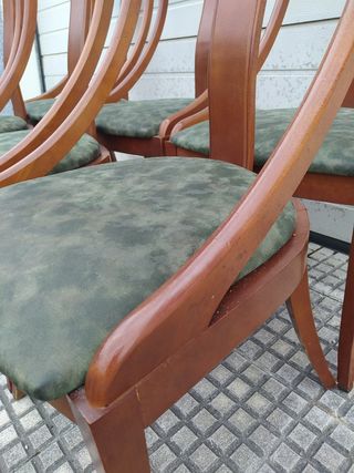 6 sillas comedor madera - vintage