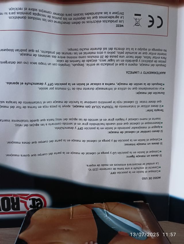 Masajeador manual Rovera