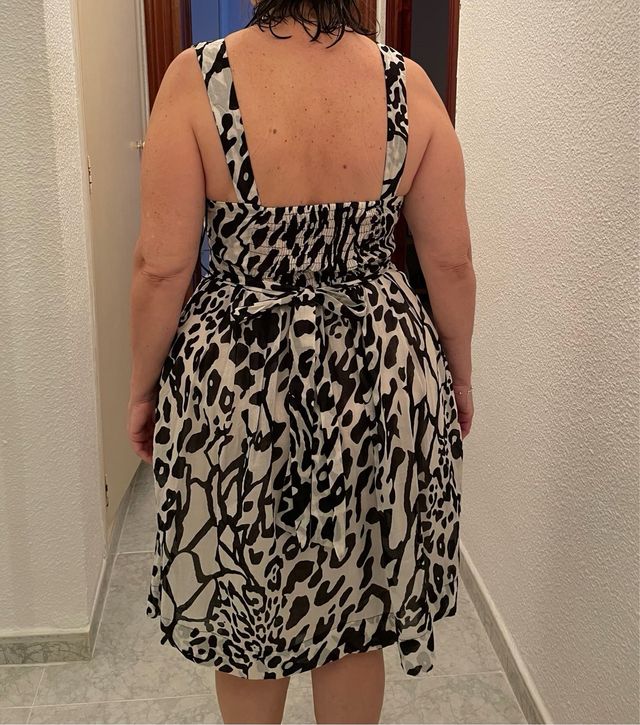 Vestido Zara L estampado animal